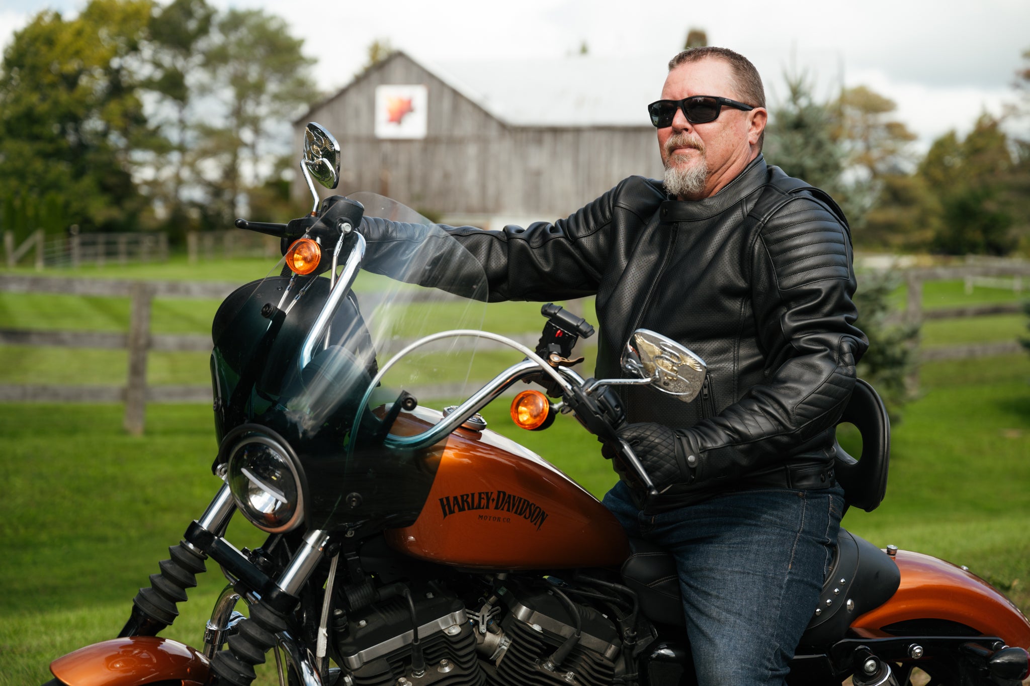 Gryphon Men's Black Hills Perforated Leather Jacket